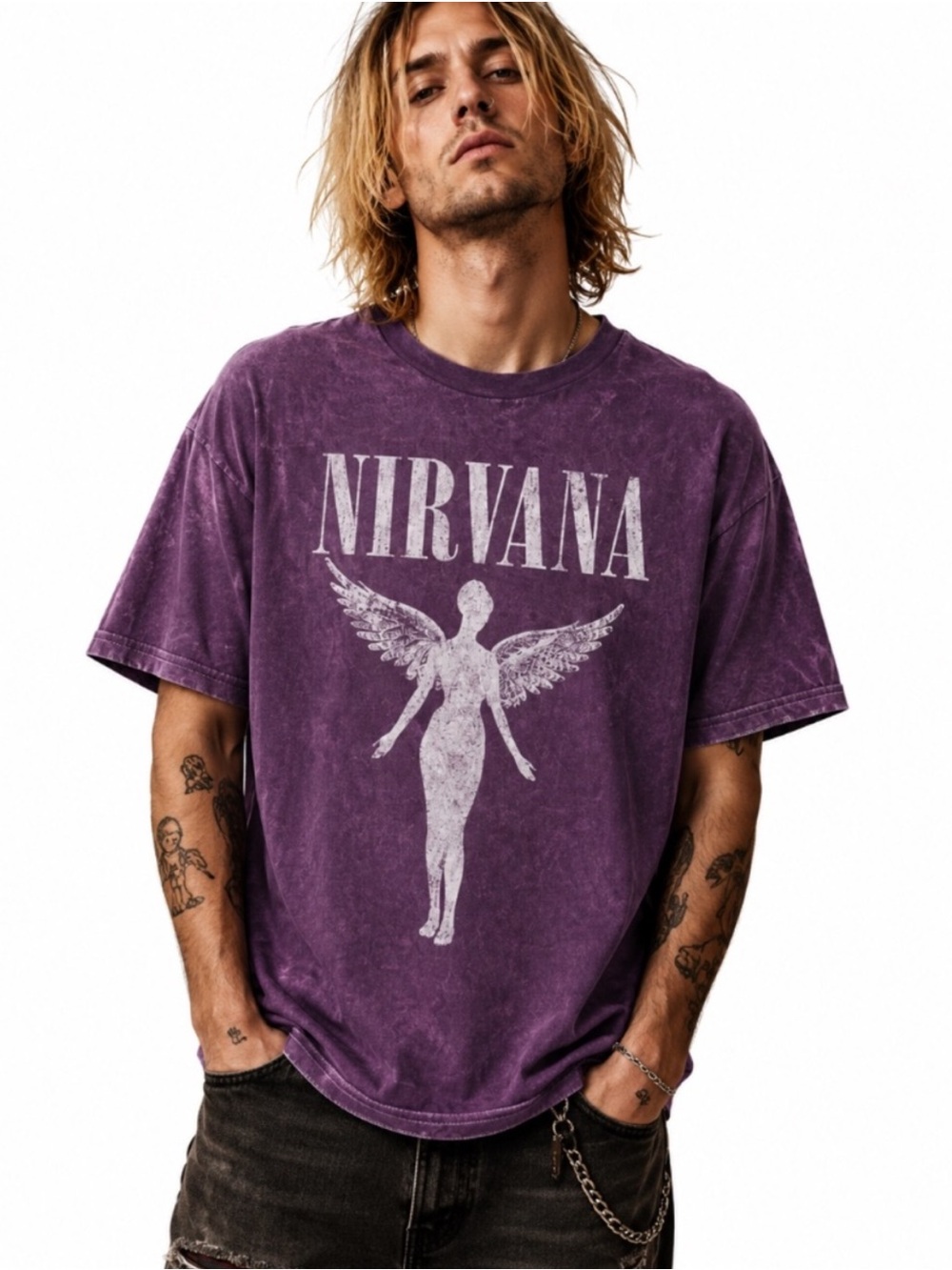 Nirvana Shirt M In Utero Purple